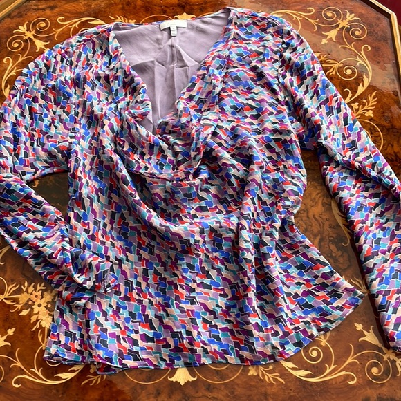 adam lippes Tops - ADAM LIPPES sz6 silk blouse cowl neck